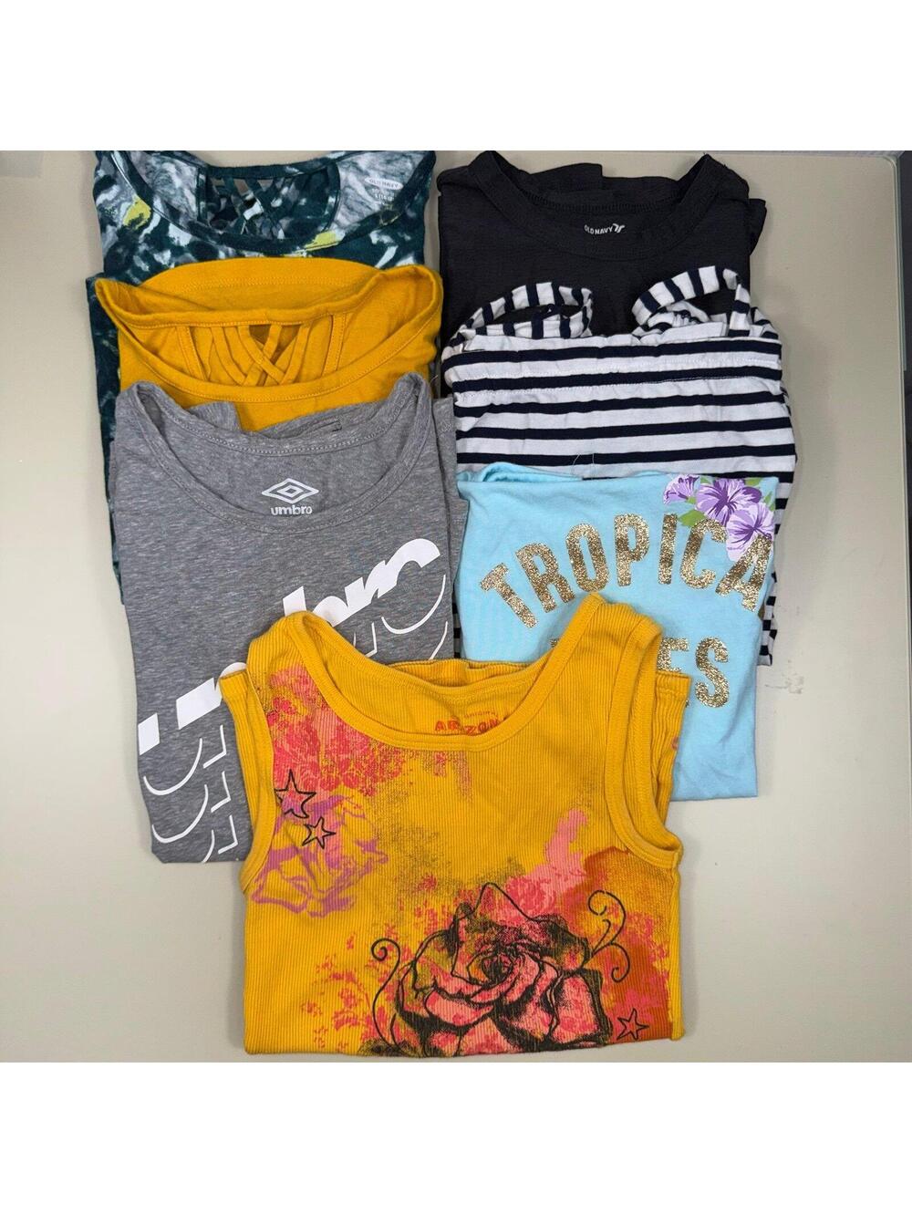 Girls Size 10/12 Shirt Bundle – 7 Tops Mixed Brands